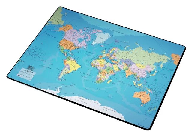 Onderlegger Esselte 40x53cm met wereldkaart Nederlands van Esselte – productfoto