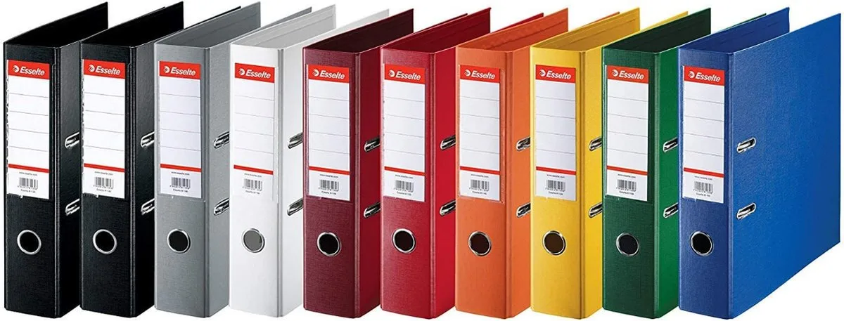 Ordner 320 PP A4 75mm assorti - 10 stuks de Esselte en Multicolore – photo produit
