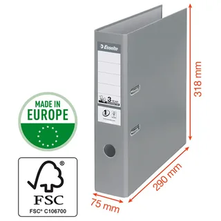 Ordner Esselte No.1 Power VIVIDA 75mm 30% gerecycled PP folie wit de Esselte – photo produit 4 sur 6