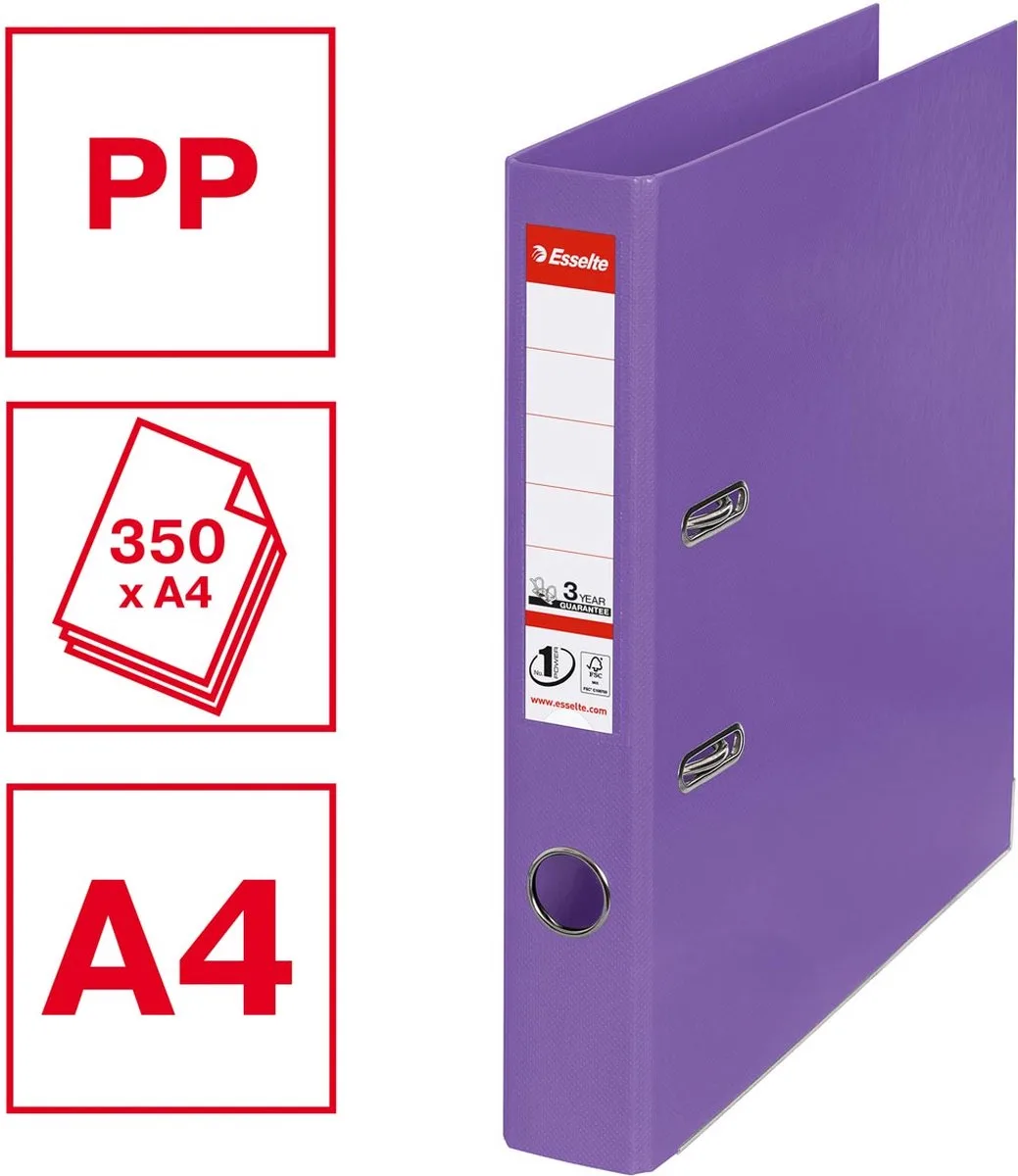 Ordner Smal PP Esselte Violet fra Esselte i A4 – produktbillede