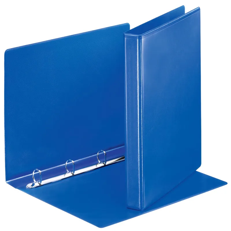 Personaliseerbare ringmap, rug van 3,8 cm, 4 D-ringen van 20 mm, blauw van Esselte – productfoto