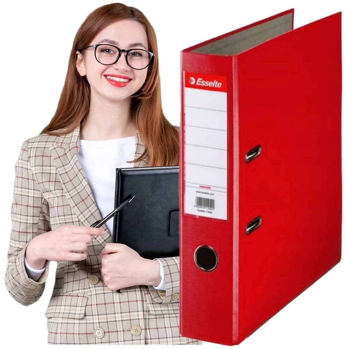 Ringband A4 70mm - Hoge Kwaliteit Documentenorganisatie de Esselte en Rouge – photo produit