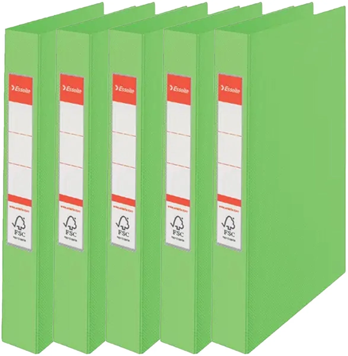 Ringband mappen/ordners - 5x - A4 - opbergen - kantoorartikelen by Esselte in Green – product photo