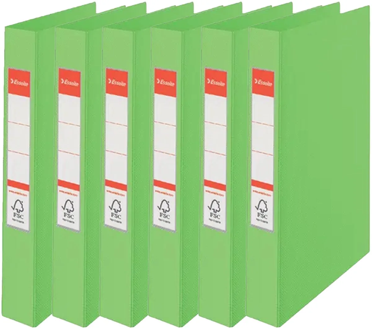 Ringband mappen/ordners - 6x - A4 - opbergen - kantoorartikelen by Esselte in Green – product photo