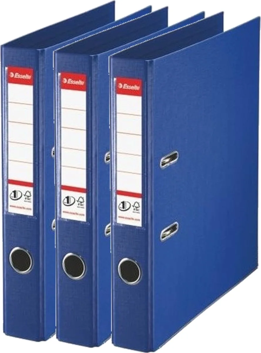 Ringband mappen/ordners - 8x - A4 - opbergen - kantoorartikelen fra Esselte i Blå – produktbillede