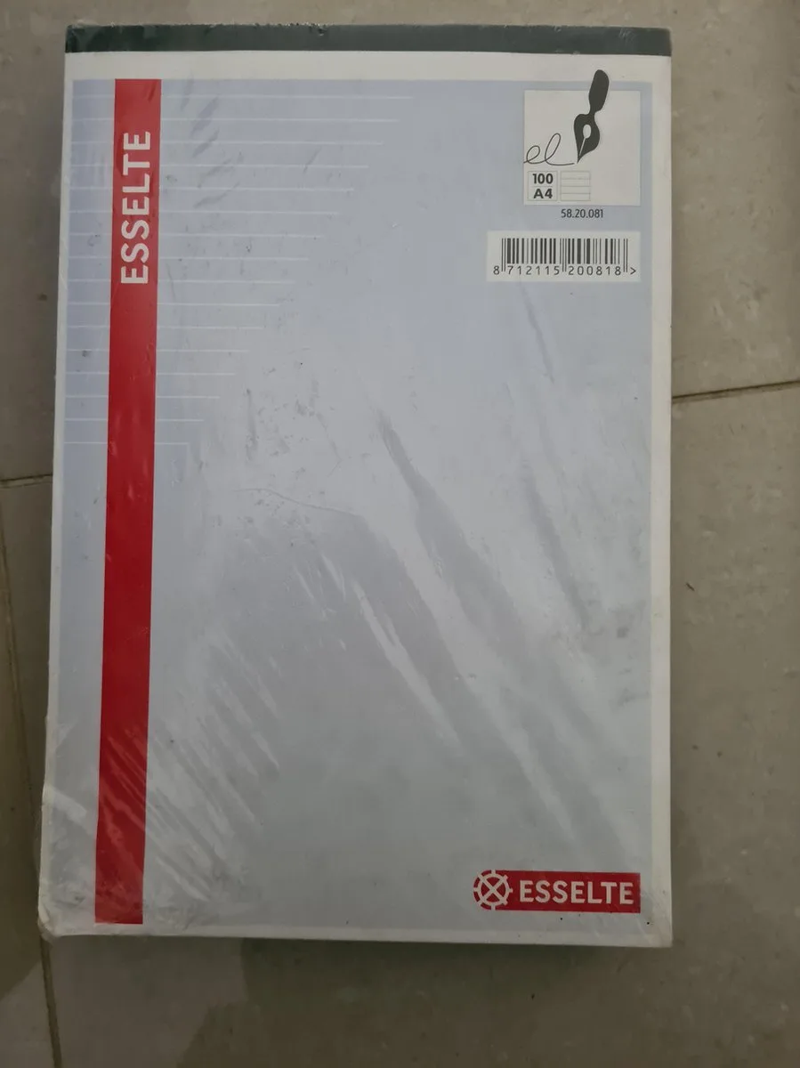 schrijfblok A4 lijntjes papier de Esselte en Blanc – photo produit