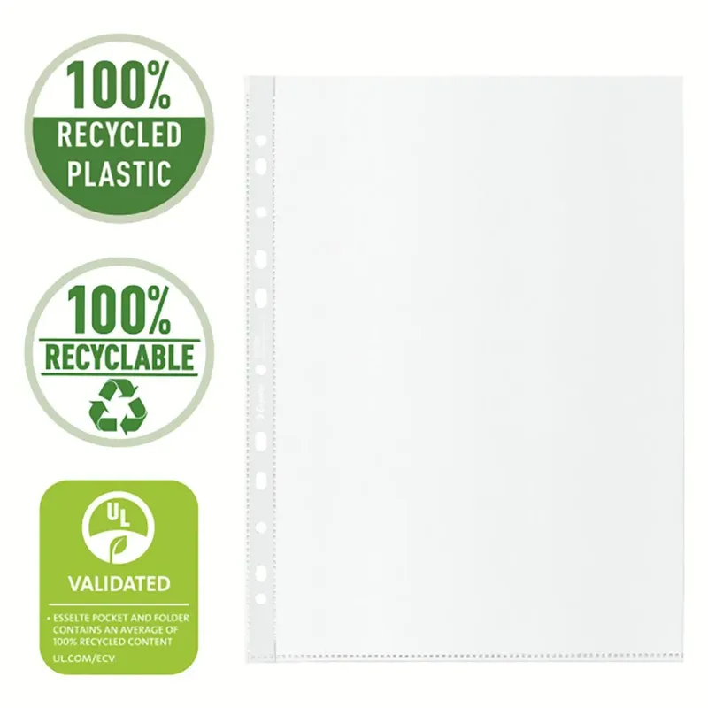 Showtas Esselte Recycle PP A4 100µ 11-gaats 50 stuks de Esselte – photo produit 2 sur 6