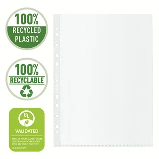 Showtas Esselte recycle PP A4 70µ 11-gaats transparant 100 stuks von Esselte – Produktfoto 2 von 6