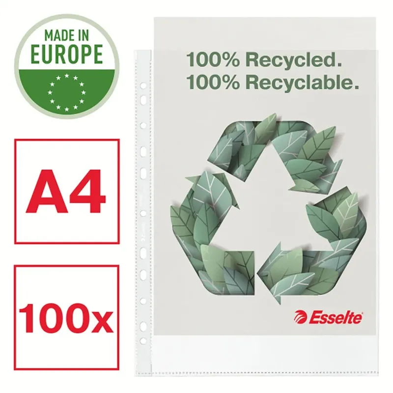Showtas Esselte recycle PP A4 70µ 11-gaats transparant 100 stuks von Esselte – Produktfoto 3 von 6