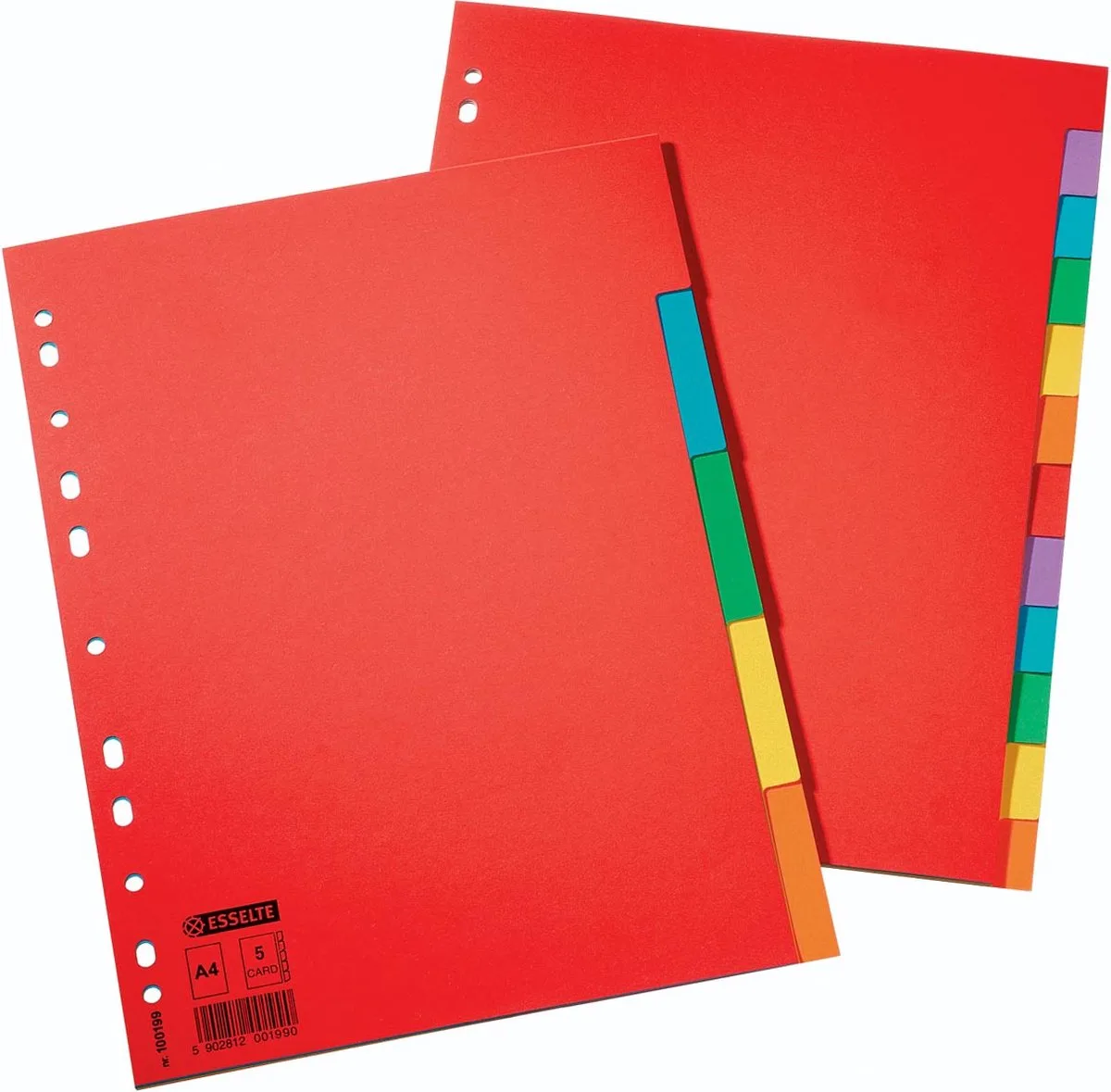 tabbladen 12 tabs, karton van 220 g/m² 25 stuks von Esselte in A4 – Produktfoto