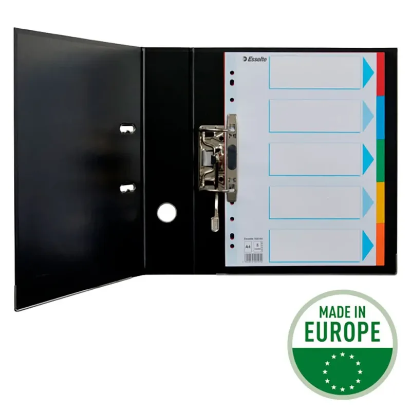 Tabbladen Esselte Economy A4 10-delig karton 11-rings assorti de Esselte – photo produit 2 sur 5