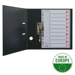 Tabbladen Esselte Standaard A4 10-delig karton 11-rings met voorblad assorti de Esselte – photo produit 2 sur 5