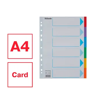 Tabbladen Esselte Standaard A4 10-delig karton 11-rings met voorblad assorti de Esselte – photo produit 3 sur 5