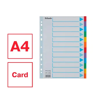 Tabbladen Esselte Standaard A4 6-delig karton 11-rings met voorblad assorti de Esselte – photo produit 3 sur 5
