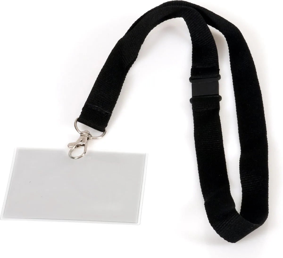 Badge- Pashouder met Koord 90 x 60 mm/5 stuks von Europel in Schwarz, Transparent – Produktfoto