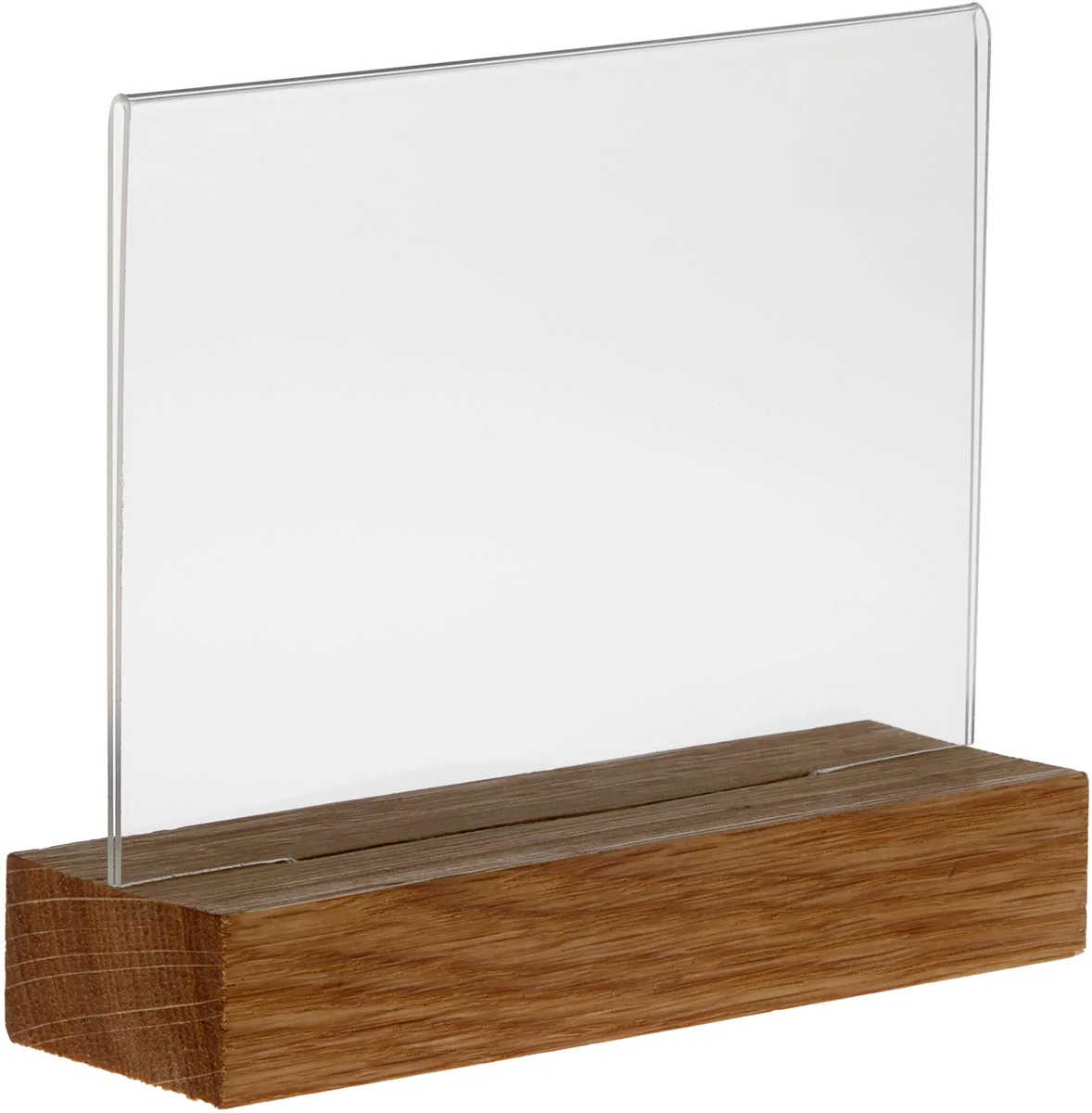 Kaarthouder europel acryl hout voet a6 liggend 5st van Europel – productfoto