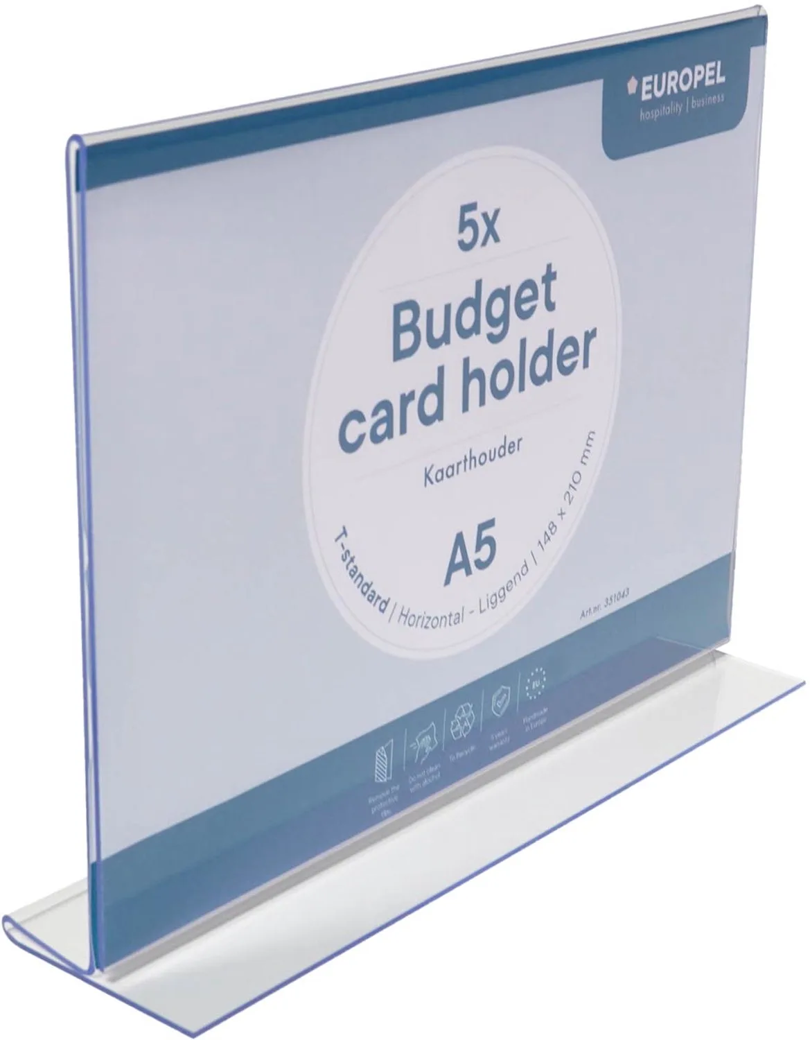 Kaarthouder europel budget a5 t-stand liggend 5st de Europel – photo produit