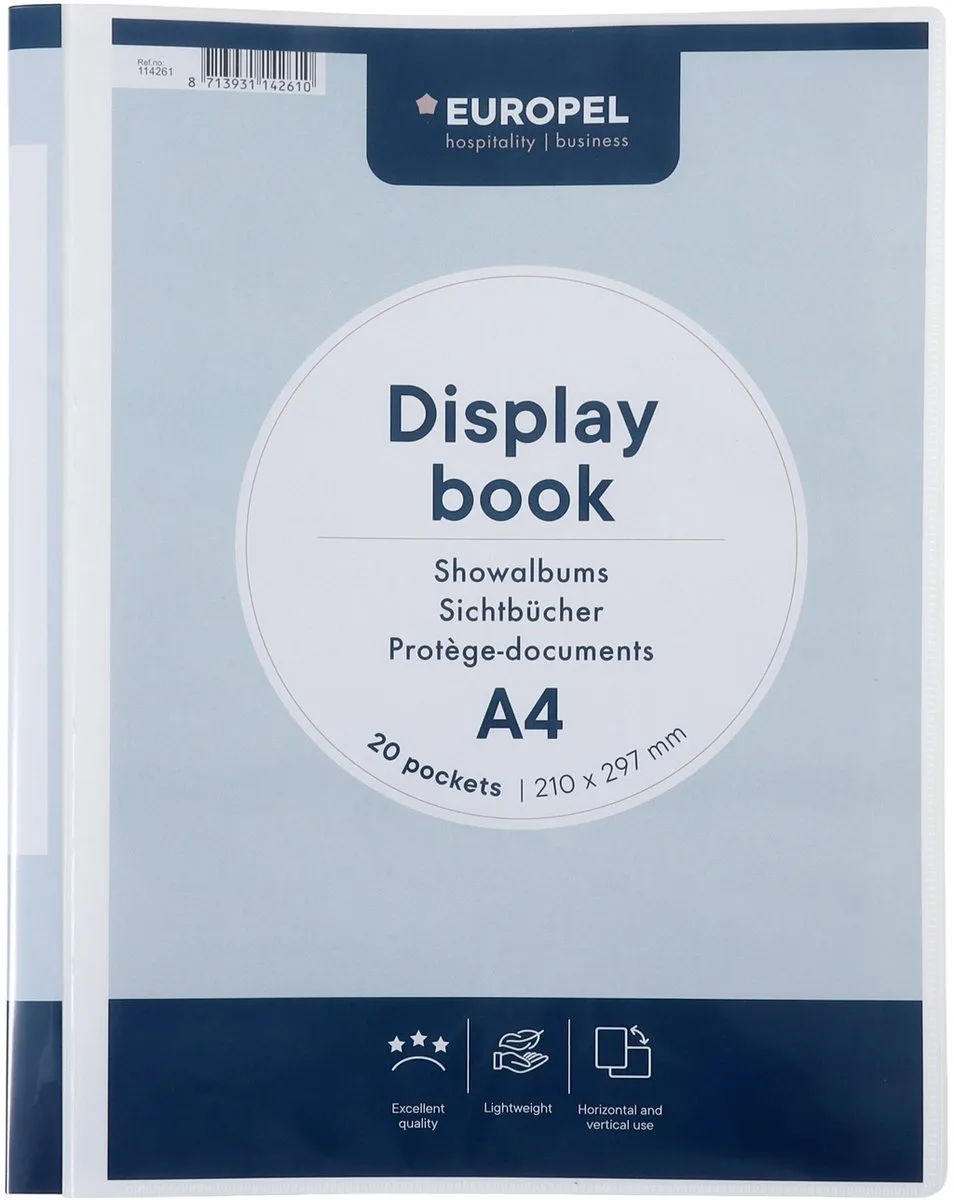 Showalbum Frontview A4 20 Tassen de Europel en Blanc – photo produit