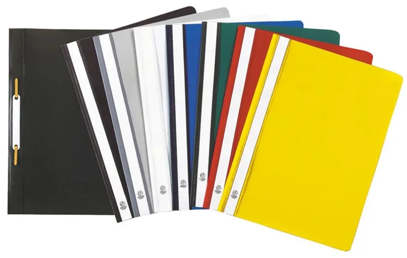 Bewerbungsmappe 25x Schnellhefter A4 aus PP - Farben sortiert - 449225B, Palstik Schnellhefter van Exacompta in Farben sortiert 450 – productfoto