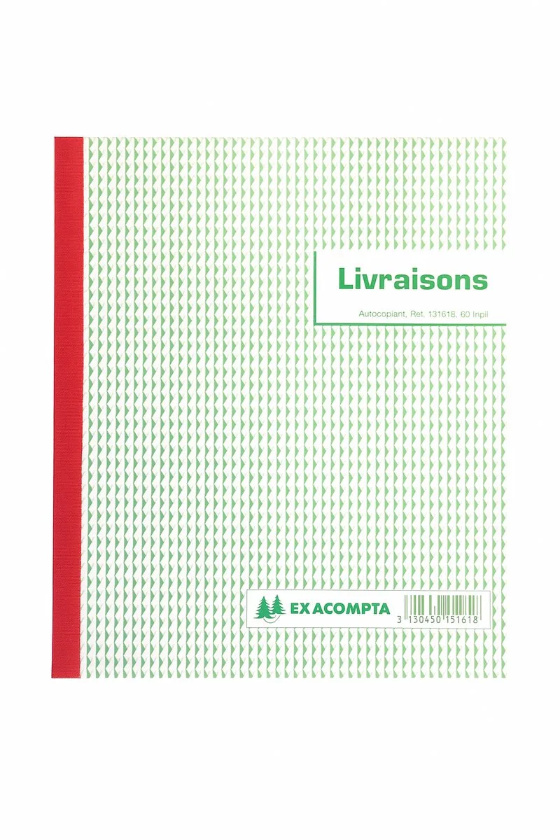 Doorschrijfpapier Leveringen 21x18cm 50 bladen triple zelfkopiërend - - 13161E von Exacompta in Weiß – Produktfoto