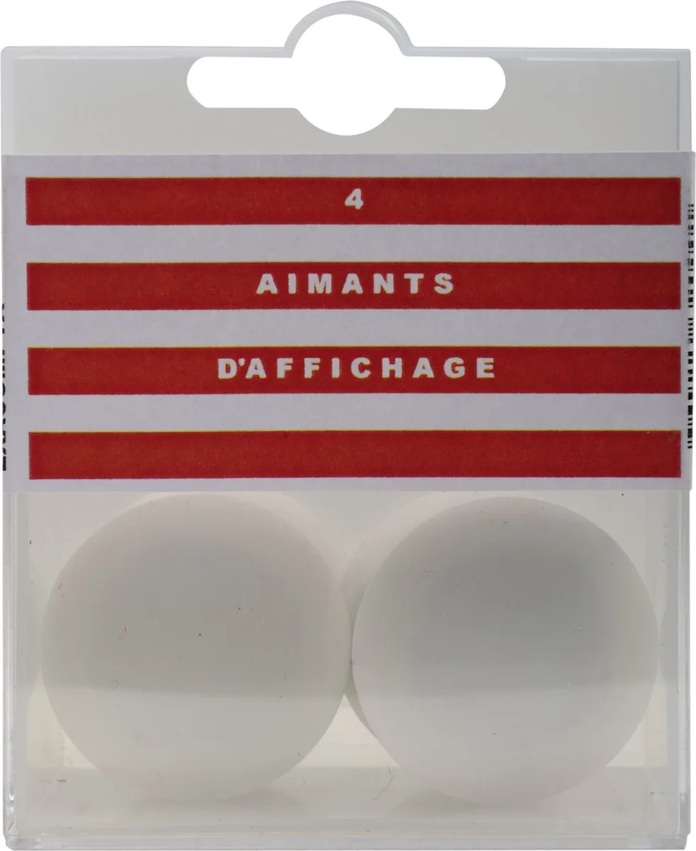 Doos met 4 magneten F32 - 32mm diameter - 32000E von Exacompta in Weiß – Produktfoto