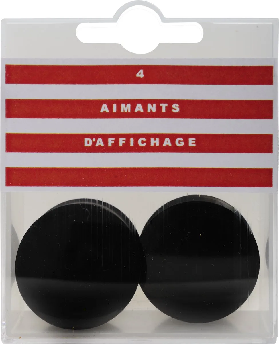 Doos met 4 magneten F32 - 32mm diameter - 32001E fra Exacompta i Sort – produktbillede