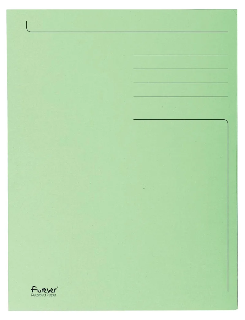 dossiermap Foldyne ft 23,7 x 34,7 cm (voor ft folio), lichtgroen, doos van 50 stuks by Exacompta – product photo