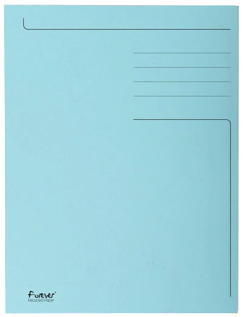 dossiermap Foldyne ft 24 x 32 cm (voor ft A4), lichtblauw, pak van 50 stuks by Exacompta – product photo