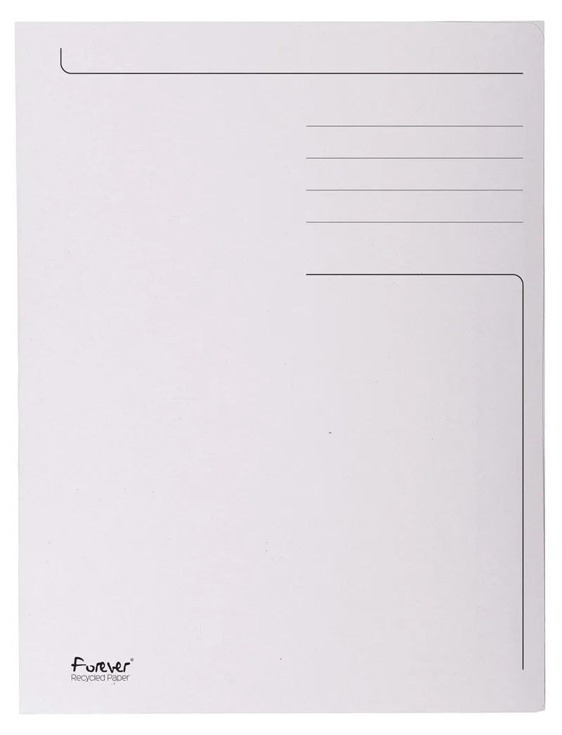 dossiermap Foldyne ft 24 x 32 cm (voor ft A4), lichtgrijs, pak van 50 stuks by Exacompta – product photo