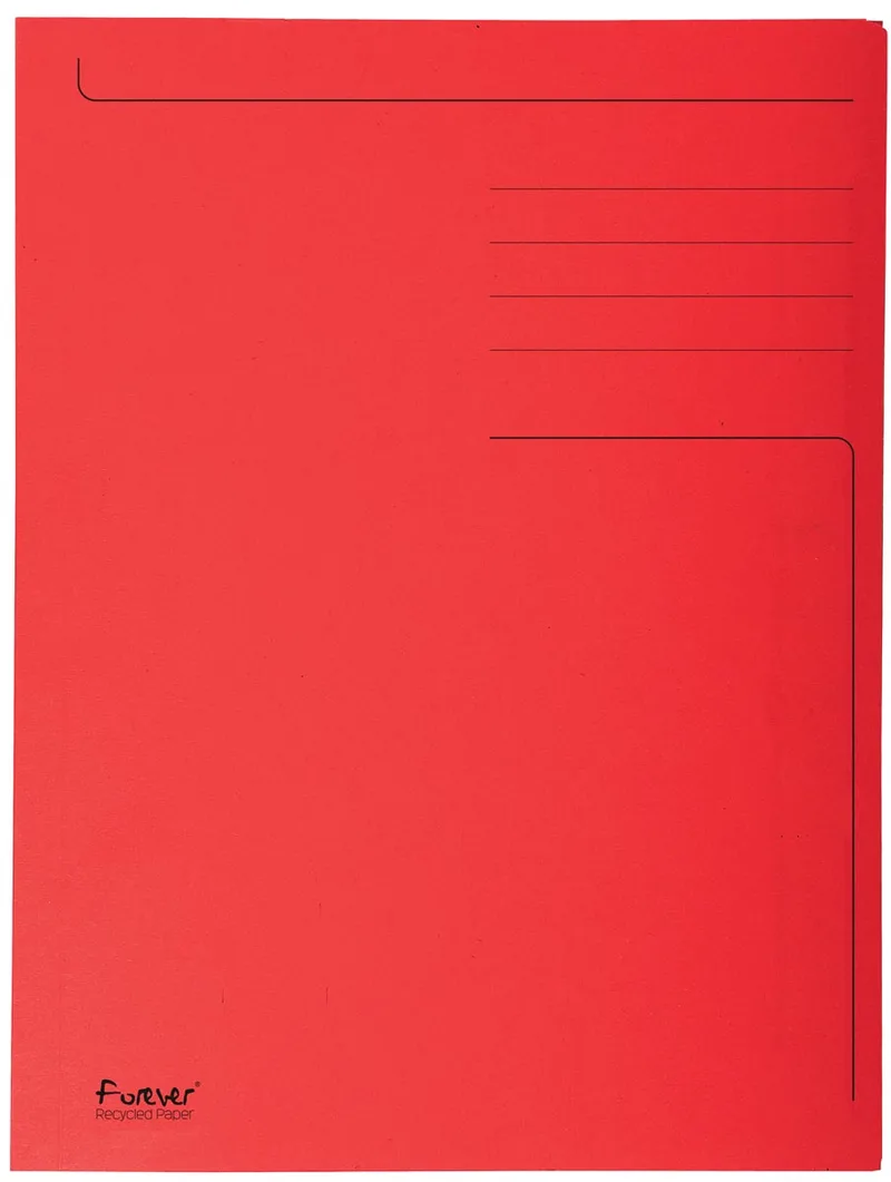 dossiermap Foldyne ft 24 x 32 cm (voor ft A4), rood, doos van 50 stuks by Exacompta – product photo
