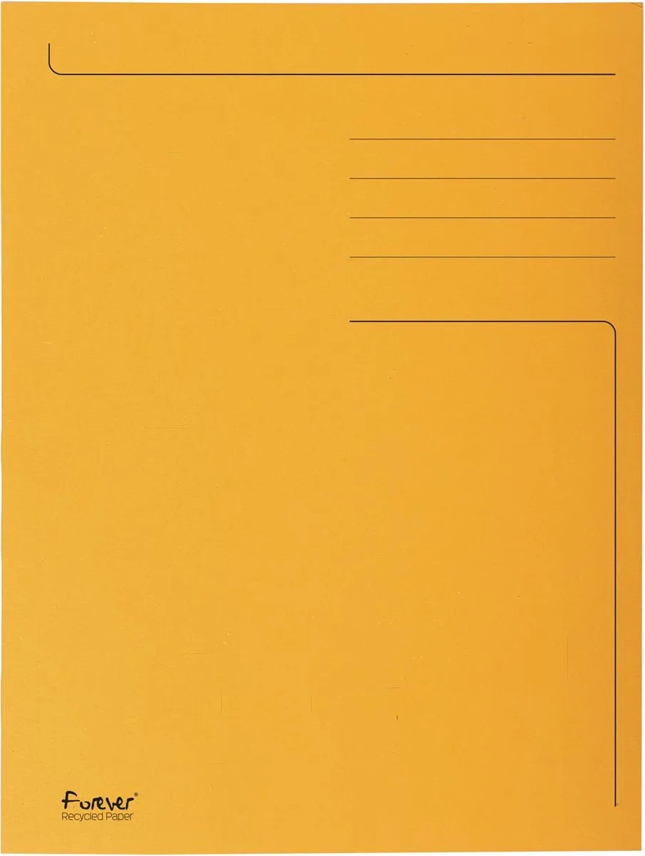 dossiermap Foldyne ft 24 x 32 cm (voor ft oranje, doos van 50 stuks 2 stuks van Exacompta in A4 – productfoto