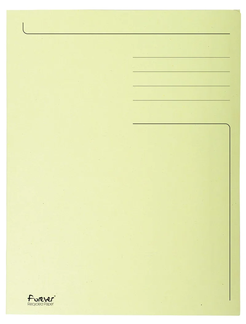 dossiermap Foldyne ft 24 x 35 cm (voor ft folio), geel, pak van 50 stuks by Exacompta – product photo