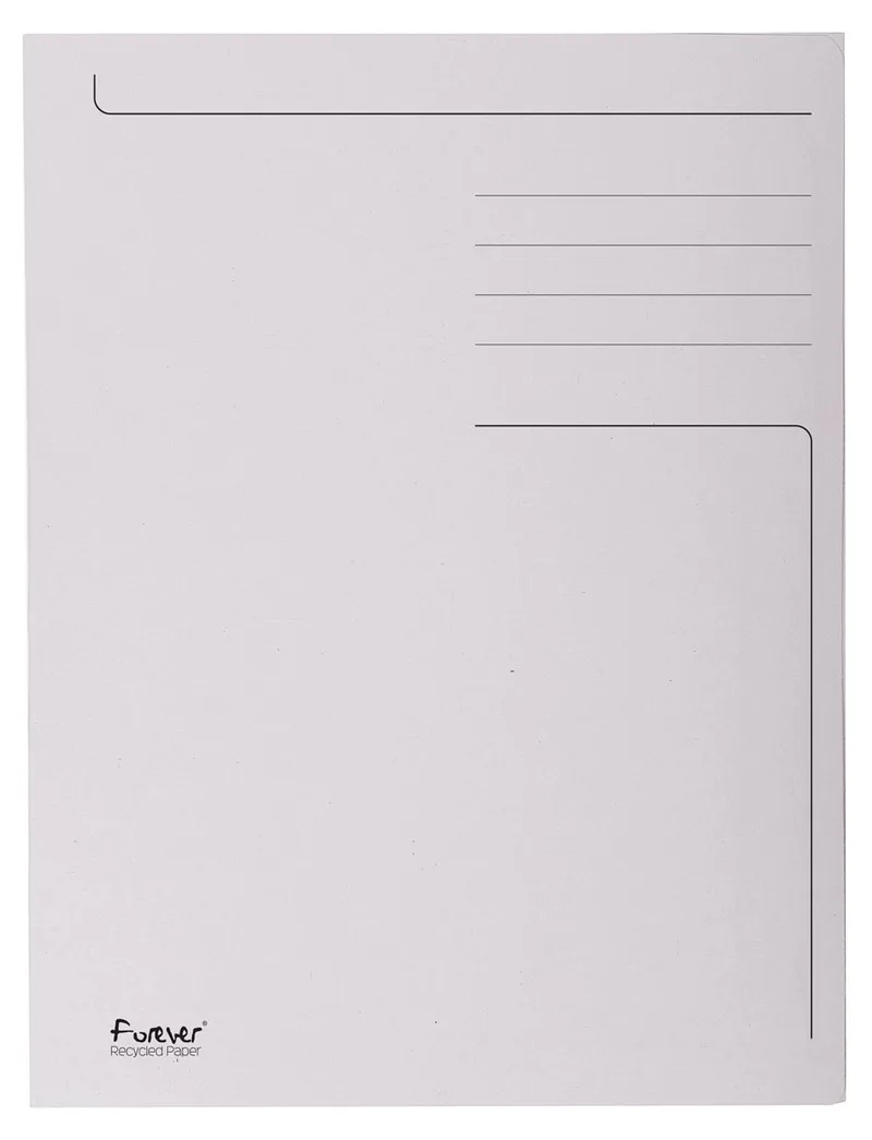 dossiermap Foldyne ft 24 x 35 cm (voor ft folio), lichtgrijs, pak van 50 stuks van Exacompta – productfoto