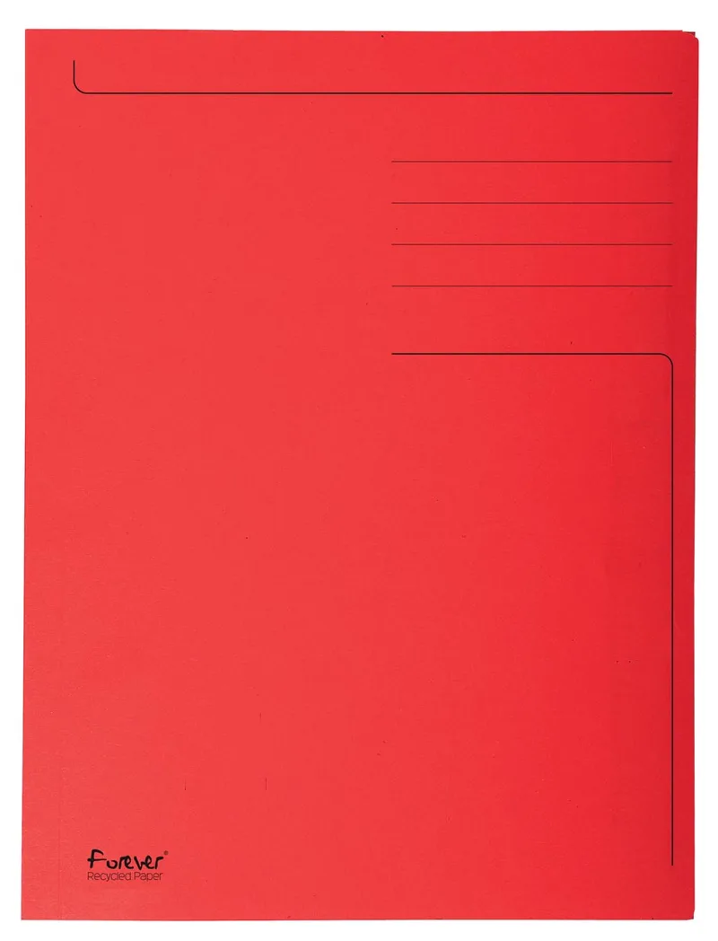 dossiermap Foldyne ft 24 x 35 cm (voor ft folio), rood, pak van 50 stuks von Exacompta – Produktfoto