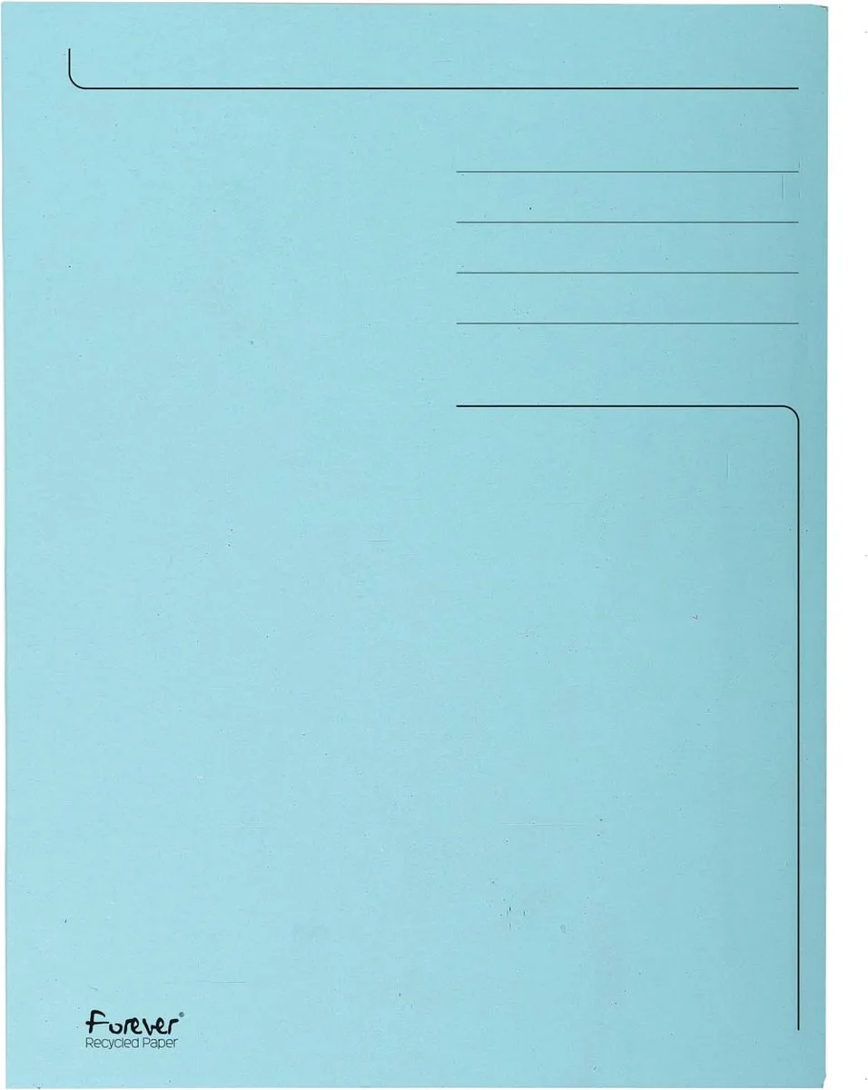 dossiermap Foldyne ft 24 x 35 cm (voor ft lichtblauw, pak van 50 stuks 2 stuks de Exacompta en Folio – photo produit