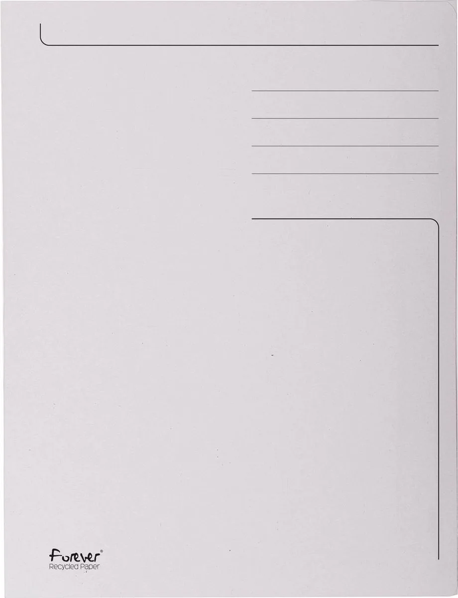 dossiermap Foldyne ft 24 x 35 cm (voor ft lichtgrijs, pak van 50 stuks 2 stuks van Exacompta in Folio – productfoto
