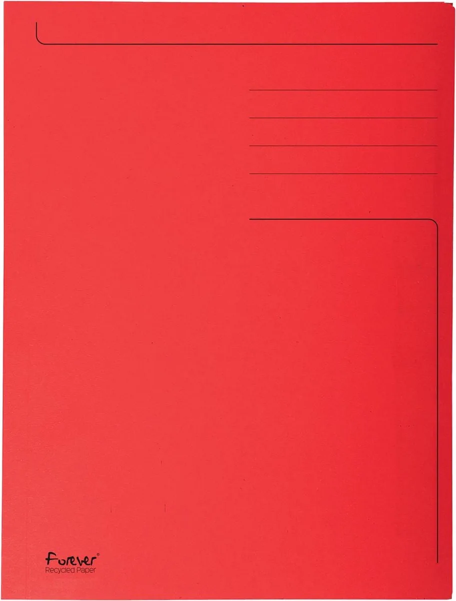 dossiermap Foldyne ft 24 x 35 cm (voor ft rood, pak van 50 stuks 2 stuks fra Exacompta i Folio – produktbillede