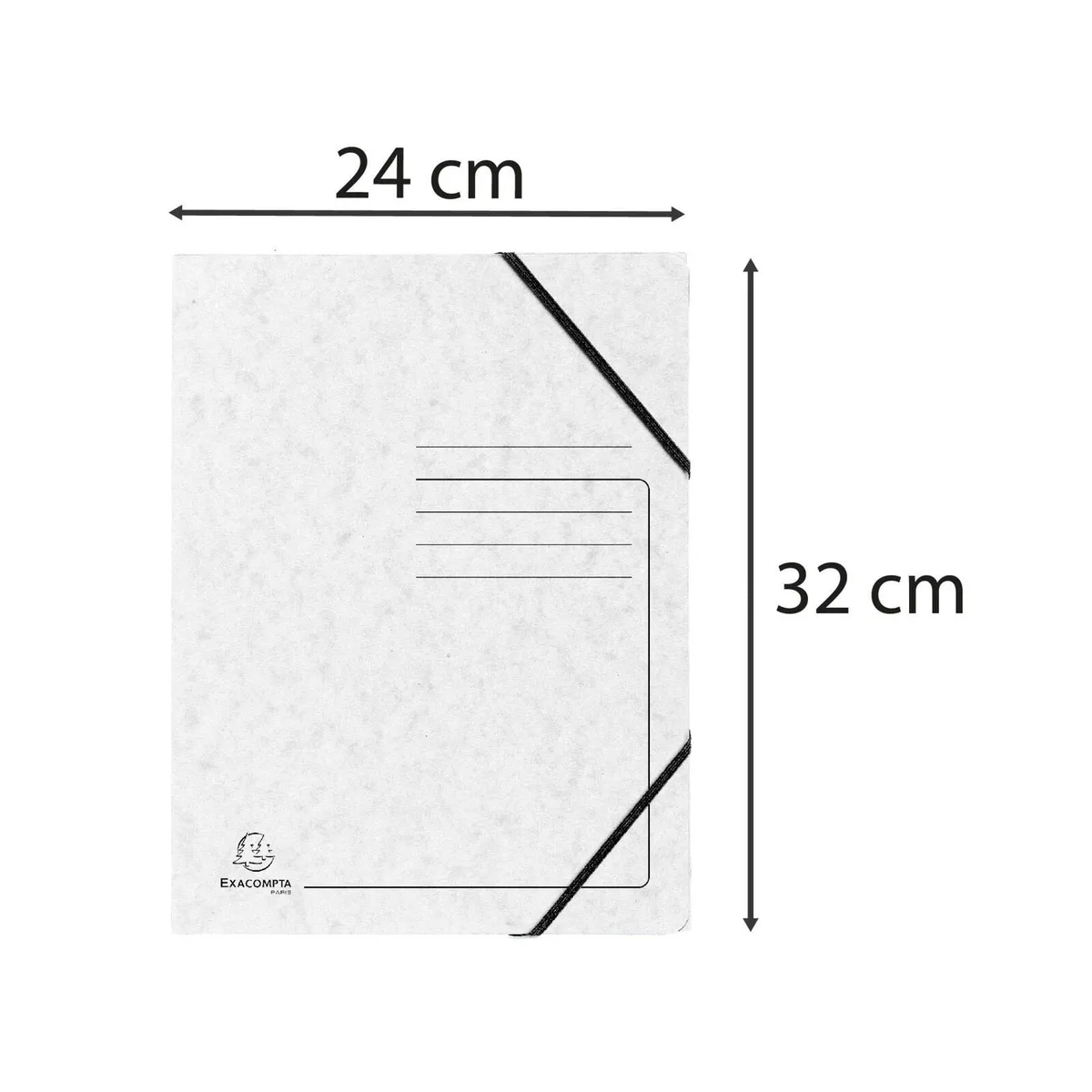 Eckspanner DIN A4 weiß de Exacompta – photo produit