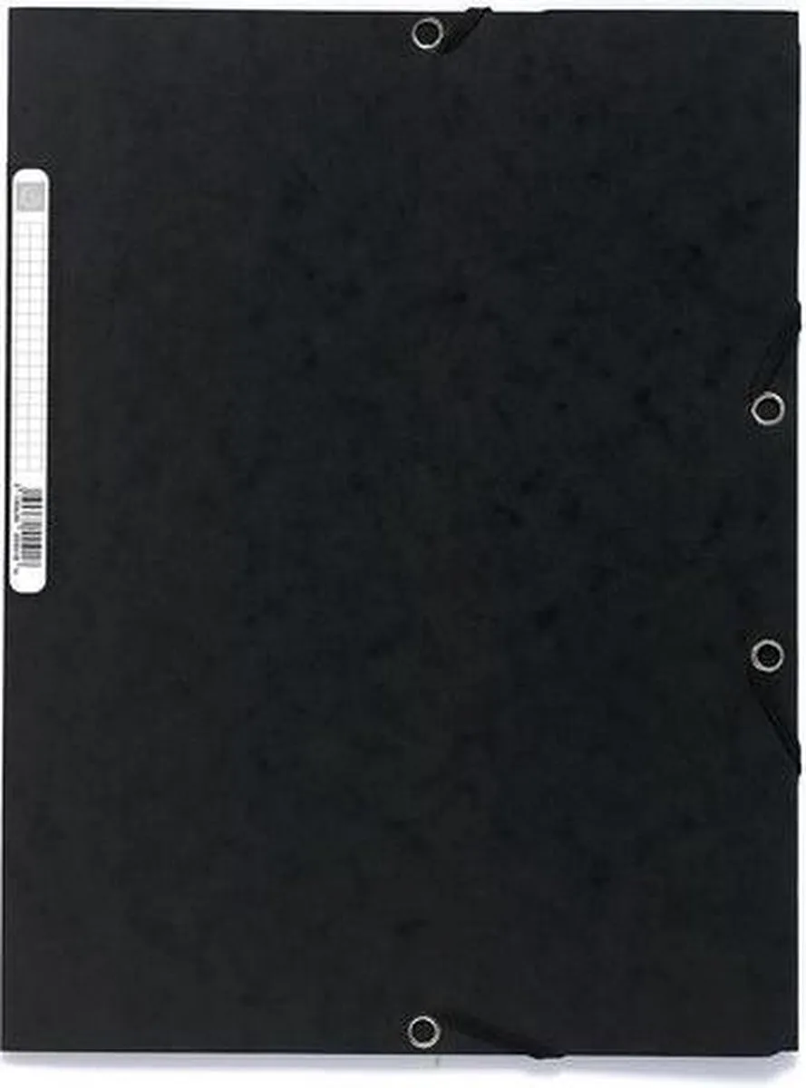Elastomap 3 kleppen in glanskarton 400g/m2 - A4 - 55501E von Exacompta in Schwarz – Produktfoto
