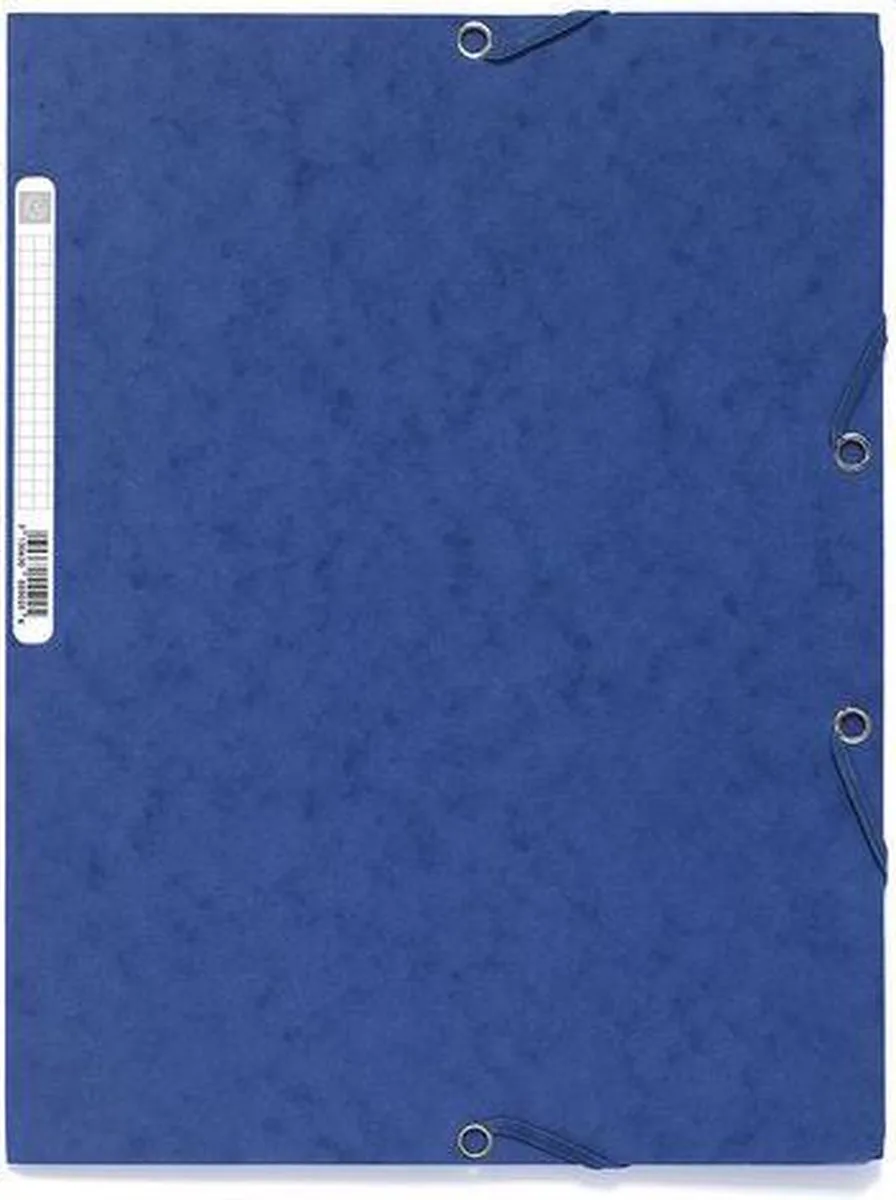 Elastomap 3 kleppen in glanskarton 400g/m2 - A4 - 55502E von Exacompta in Blau – Produktfoto