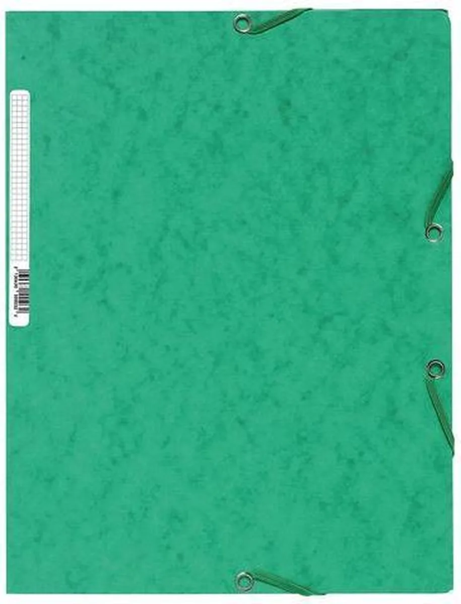 Elastomap 3 kleppen in glanskarton 400g/m2 - A4 - 55503E von Exacompta in Grün – Produktfoto
