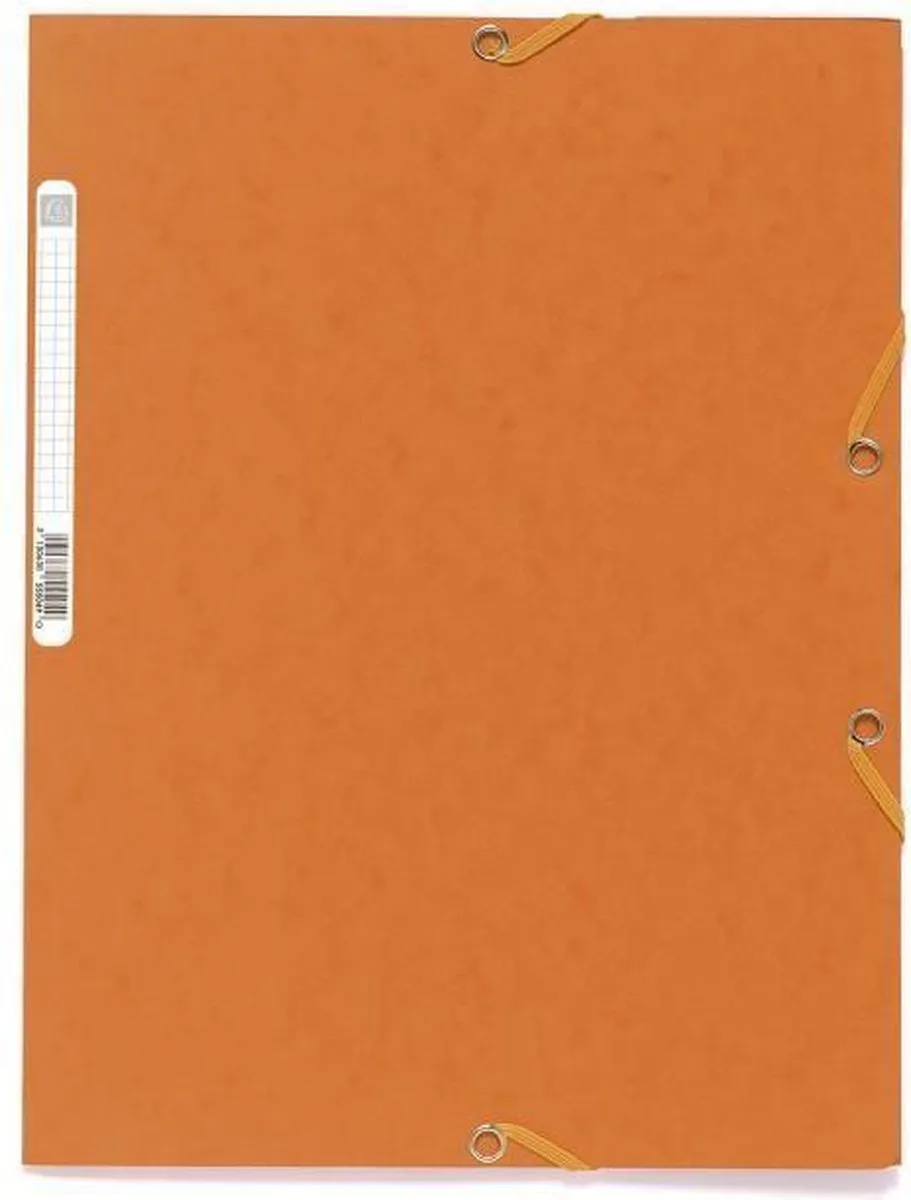 Elastomap 3 kleppen in glanskarton 400g/m2 - A4 - 55504E von Exacompta in Orange – Produktfoto