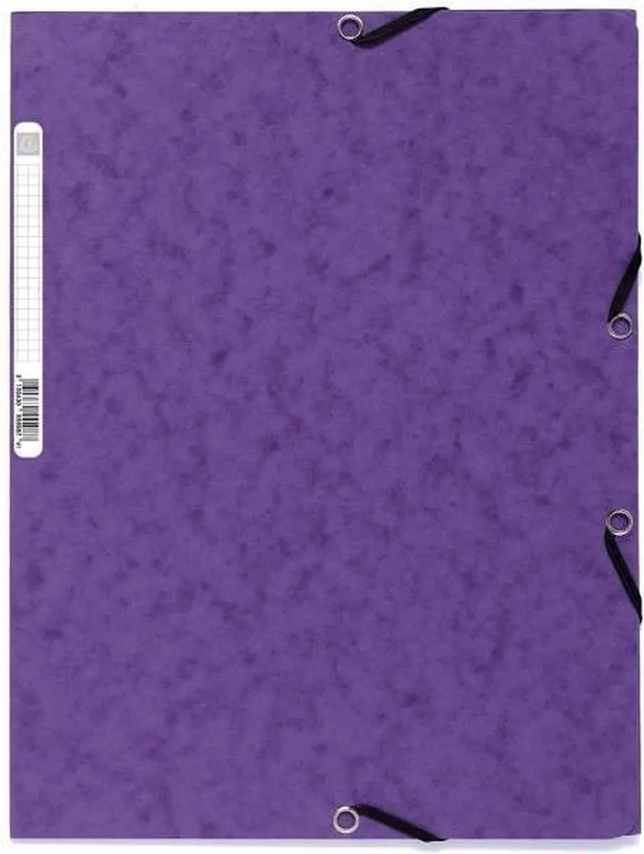 Elastomap 3 kleppen in glanskarton 400g/m2 - A4 - 55508E von Exacompta in Purper – Produktfoto