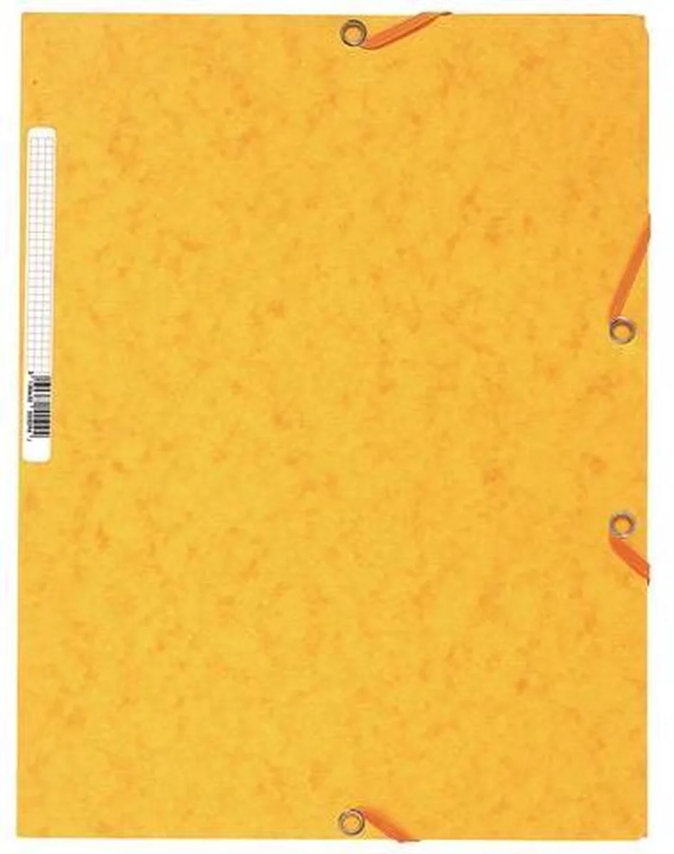 Elastomap 3 kleppen in glanskarton 400g/m2 - A4 - 55509E by Exacompta in Yellow – product photo
