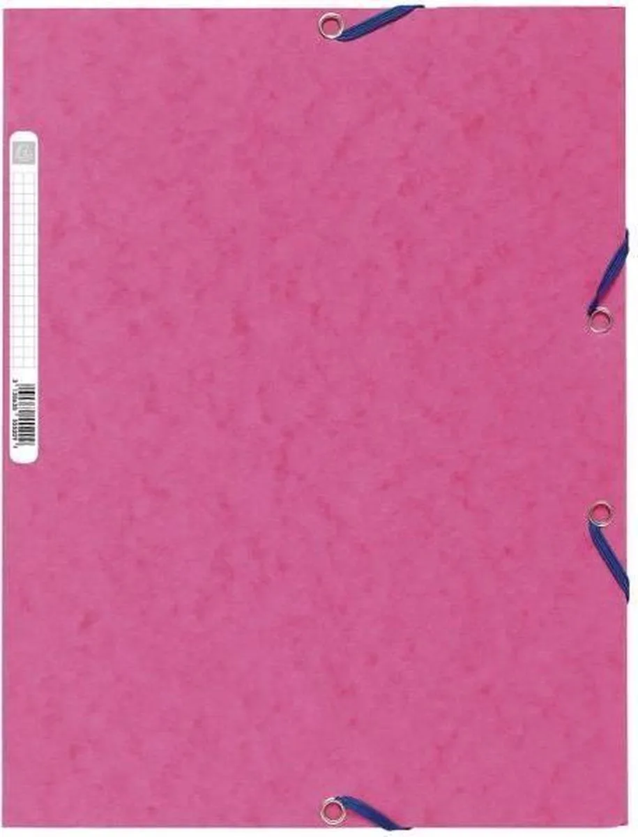 Elastomap 3 kleppen in glanskarton 400g/m2 - A4 - 55520E von Exacompta in Rosa – Produktfoto