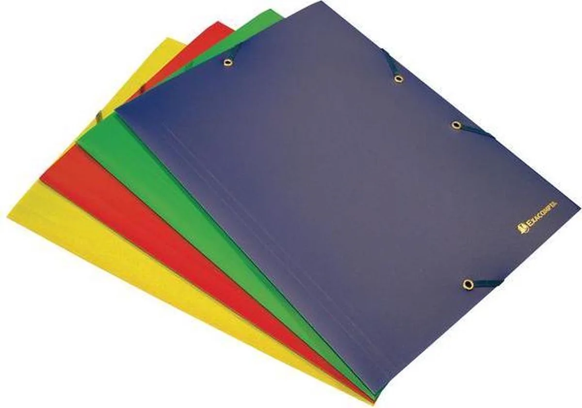 Elastomap 3 kleppen ondoorschijnende PP 4/10de - A4 - 55905E de Exacompta en Rouge – photo produit