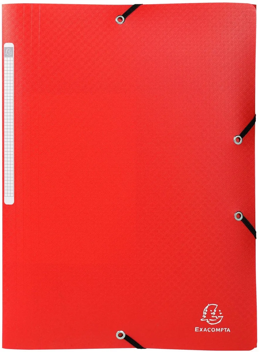 Elastomap met 3 kleppen -A4 - PP Opak - 55085E von Exacompta in Rot – Produktfoto