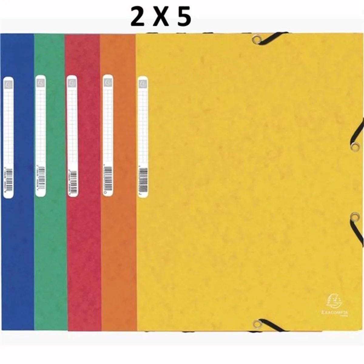 Elastomap met 3 kleppen in glanskarton 355g/m2 - Geassorteerd - 55300E von Exacompta in Assorti – Produktfoto