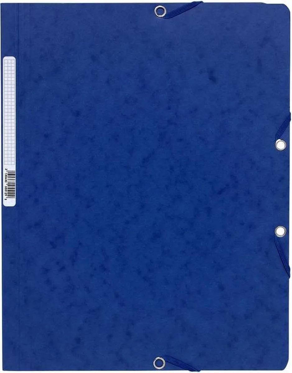 Elastomap zonder klep in glanskarton 400gm2 - A4 - 5512E van Exacompta in Blauw – productfoto