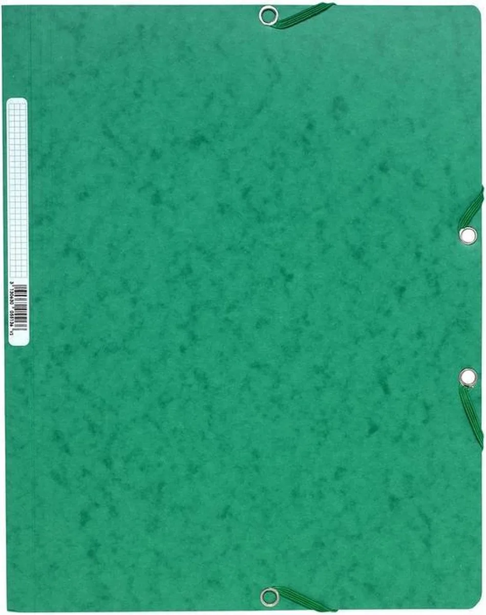 Elastomap zonder klep in glanskarton 400gm2 - A4 - 5513E de Exacompta en Vert – photo produit